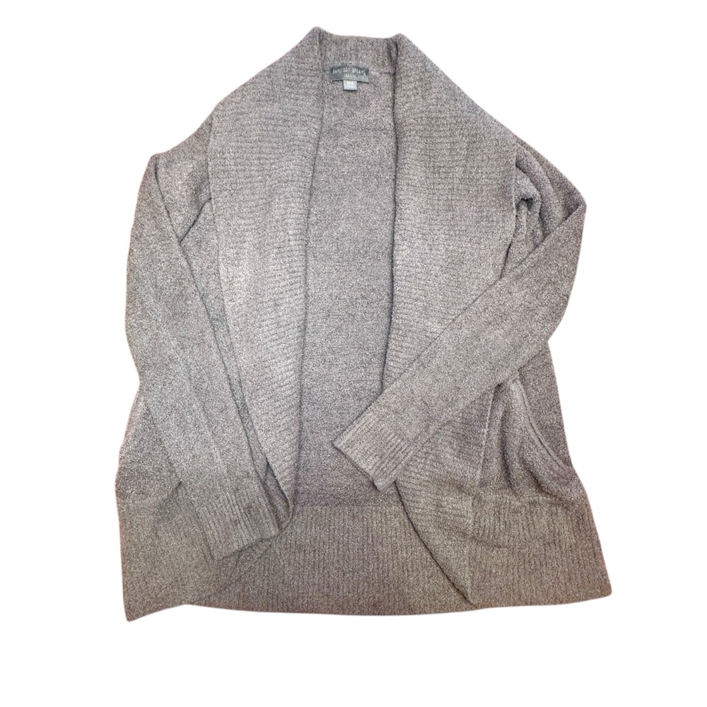 Barefoot Dreams CozyChic Lite Circle Cardi Cardigan Sweater Gray Green Size XS/S